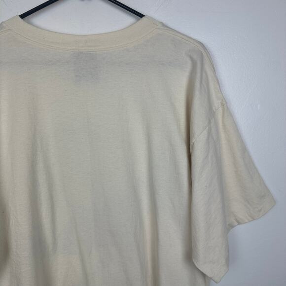 Vintage Umbro Mens Eagle Tomahawk Moon Single Stitch Crewneck Beige T-Shirt XL - Picture 8 of 11